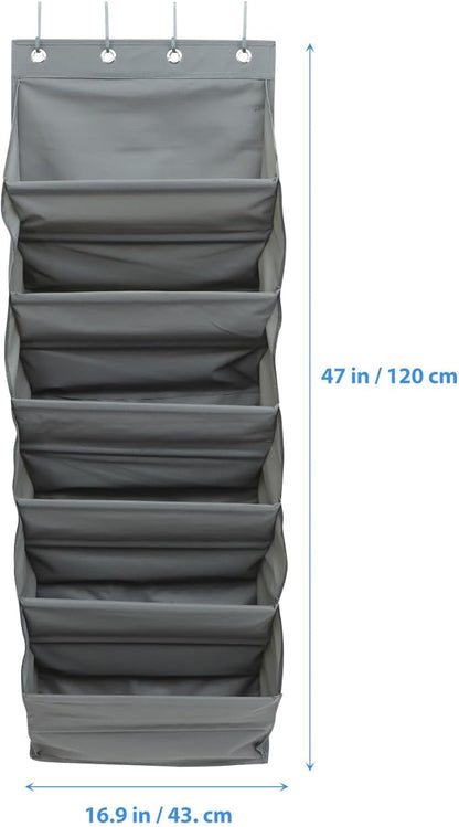 Foldable Wall-mounted Storage Bag 6-layer Oxford Cloth Hanging Organizer Large Capacity Door Back Pocket Bag for Dormitory Shoe and Sundries Storage