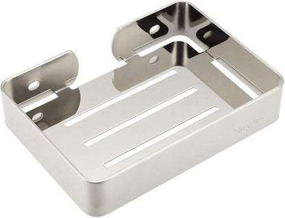 uxcell Soap Dish Holder Saver SUS304 Stainless Steel Wall Mounted Tray with Installation Kits Bright Silver for Shower Bathroom Tub and Kitchen Sink
