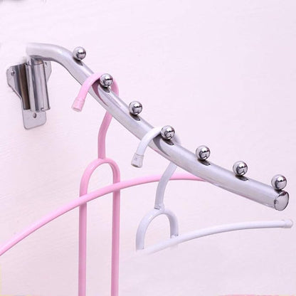 2 Pack Wall Mounted Folding Clothes Hanger Rack, Folding Hanger Detachable Sturdy Swing Arm Coat Hanger Stainless Steel Clothes Hook Closet Rod Clothing Holder Drying Racks for Bathrooms Laundry Room