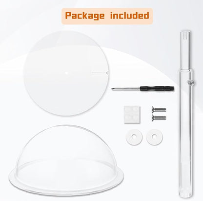 Adjustable Acrylic Hat Display Stand, 8"-16" Clear Domed Baseball Cap Rack, Height Adjustable Cowboy Hats Display, Durable Tabletop Hat Holder and Wig Stand for Closet, Vendors, Counter, Salons
