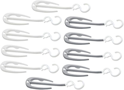 PRETYZOOM 10pcs Shoe Drying Rack Double Hooks Portable Hanging Shoe Organizer for Home and Shop Efficient Storage and Display Grey and Colors