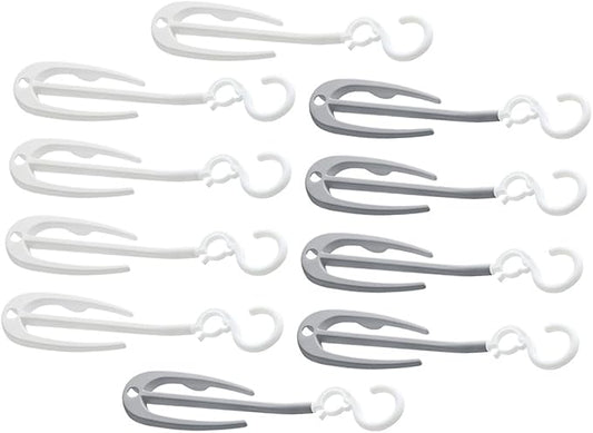 PRETYZOOM 10pcs Shoe Drying Rack Double Hooks Portable Hanging Shoe Organizer for Home and Shop Efficient Storage and Display Grey and Colors
