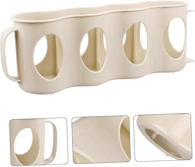 PRETYZOOM 2pcs Hand Pull Beverage Can Organizer Section Refrigerator Holder Plastic Storage Box for Efficient Kitchen Organization Beige Versatile Bottle and Seasoning Jar Storage