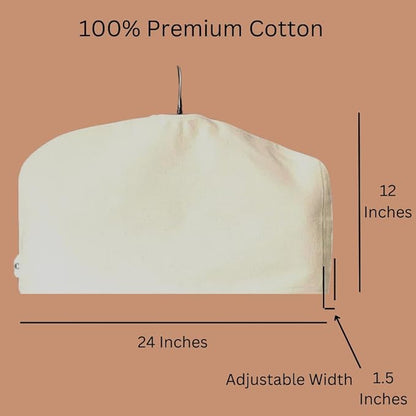 Shoulder Cover Breathable Clothes Dust Protectors for Closet Storage Garment Dust Cover Protects for Suit, Coats, Jackets -Off-white (Pack of 3)
