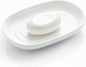 OTHIX Ceramic White Soap Dish for Shower & Bathroom Sink, Decorative Bar Soap Holder for Kitchen, Cute Soap Dishes Tray for Sponges, Jewelry (White)