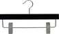 Kids Black Finish Bottom Hanger with Clips in 11" Length X 5/8" Thick with Chrome Hardware, Box of 50