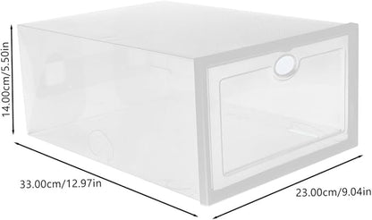 MAGICLULU 5-Piece Stackable Shoe Storage Box Organizer Drawer-Type Plastic Containers for Home Organization Dustproof Design for Shoes Display and Storage