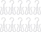 10pcs White Plastic Shoe Hangers Double Hooks Shoe Organizer Rack for Closet Hanging Storage and Slipper Drying