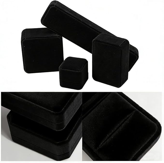 10 Pack Velvet Jewelry Gift Boxes for Bracelet Necklace Pendant Ring Earring Display Case Jewelry Box Storage Organizer Holder for Wedding