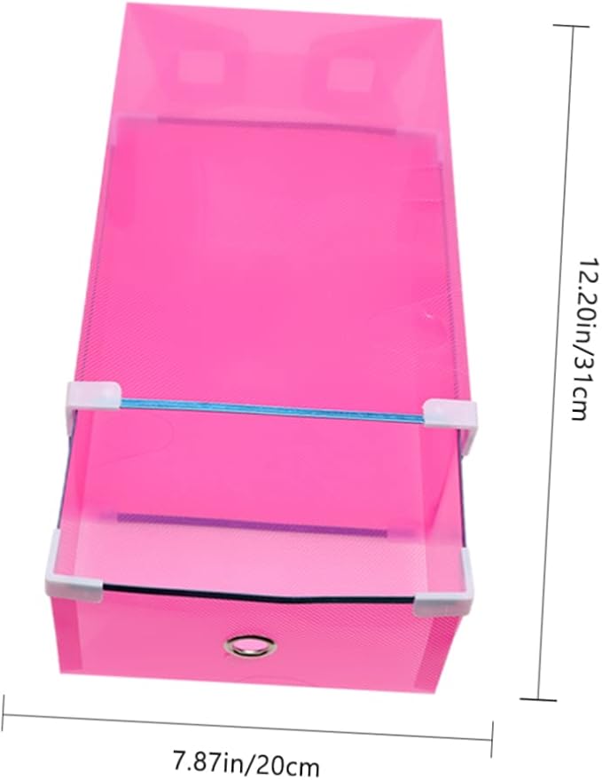 MAGICLULU 5pcs Stackable Dustproof Shoe Box Lids Plastic Shoe Storage Organizer Space Saver for Women Men