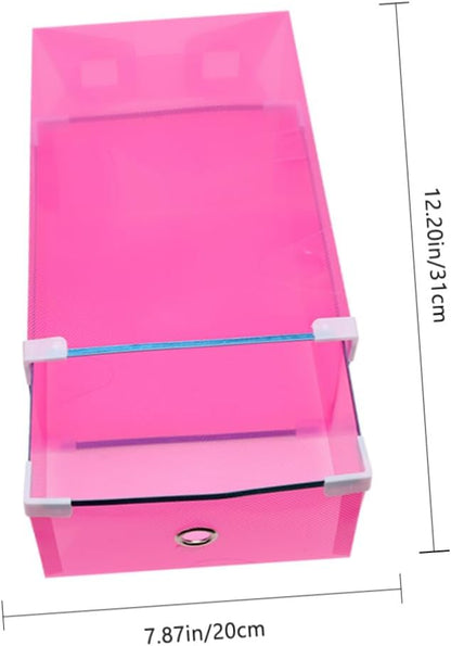 5pcs Transparent Stackable Shoe Storage Boxes with Drawer Design Dustproof Plastic Organizer for Women Shoes Thickened PP Material Metal-edged Large for Closet and Bedroom