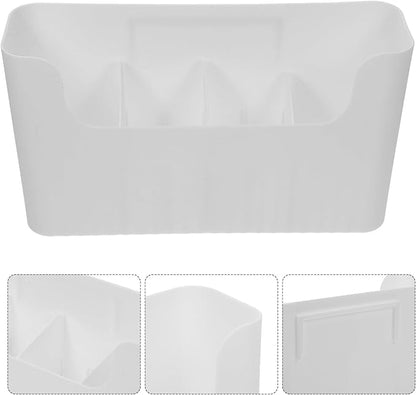 Wall Mounted Kitchen Cabinet Organizer Box Large Plastic Storage Rack Adhesive Door Shelf Utility Organizer for Refrigerator Pantry and Bathroom