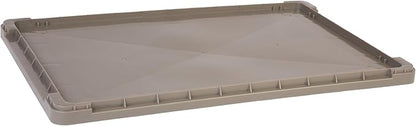 Hudson Exchange 24 x 15" (4 Pack) Lid For Straight Wall Handled Storage Container Tote, Gray/Brown