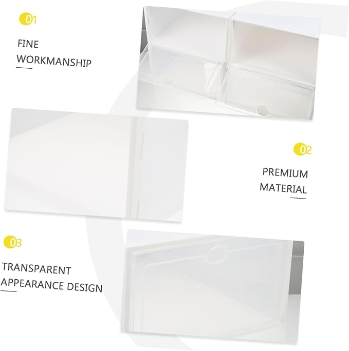 4pcs Thickened Transparent Plastic Shoe Holder Boxes Stackable Dustproof Storage Cases for Home Space-saving Organizer with Compact and Strong Load Capacity