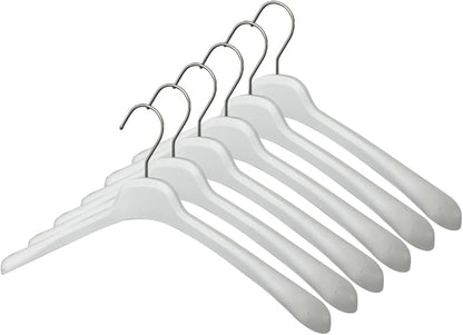 All Hung Up Hangers Plastic Coat Hangers, Clothes Hangers (White, 12pk)