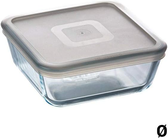 "Pyrex Cook&Freeze Recipient Care Glass Size with lid 20.5 x 20.5 x 7.5 cm - Without lid 20 x 20 x 7 cm