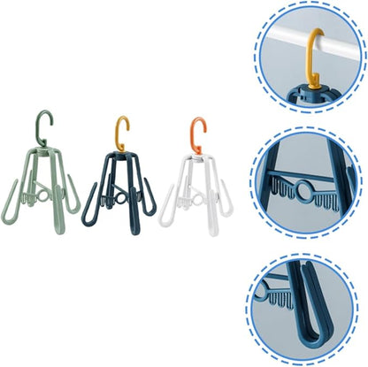 Garneck 3pcs Foldable Hanging Shoe Rack Multi-functional Drying Storage Organizer for Sandals Slippers and Shoes Space-saving Design Multi-hook for Quick Drying and Efficient Storage