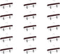 Abs Plastic Trouser Skirt Hangers, Perfect for Skirts, Pants, Slacks, Jeans, and More Set of 15 - Burgundy