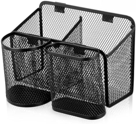 SHINEOFI 3pcs Pen Holder Mesh Metal Mesh Pencil Holder Wall Hanging Desk Organizer Black for Desktop Accessories Storage Baskets Home Office School by Unknown
