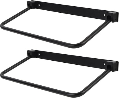 Cyrank Wall Mounted Shoe Storage Rack, Foldable RV Shoe Rack Space Saving Hanging Organizer Aluminum Alloy in Camping RV Travel (Black)