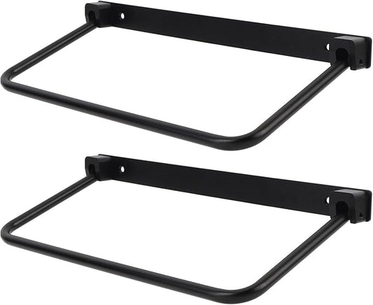 Cyrank Wall Mounted Shoe Storage Rack, Foldable RV Shoe Rack Space Saving Hanging Organizer Aluminum Alloy in Camping RV Travel (Black)
