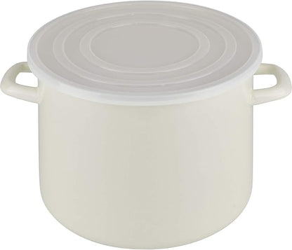 Wahei Freiz RE-7245 Storage Container, Convenient for Storing Plum Dried, Miso, Bruka Soaked, Rice Storage, Hollow Stock Pot, 9.4 inches (24 cm)