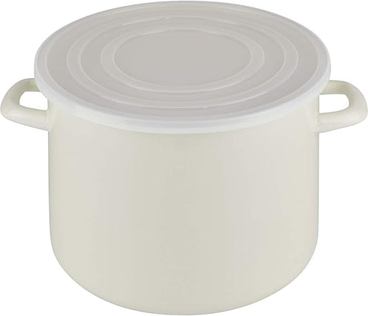 Wahei Freiz RE-7245 Storage Container, Convenient for Storing Plum Dried, Miso, Bruka Soaked, Rice Storage, Hollow Stock Pot, 9.4 inches (24 cm)