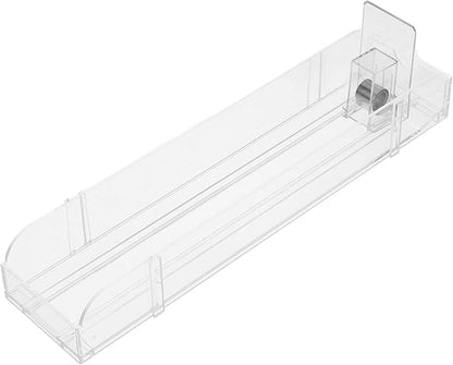 Retail Display Pushers Beverage Shelf Glides Automatic Double-sided Drink Organizer 4cm Height 28.3cm Length Fridge Can Organizer for Convenience Store and Pantry