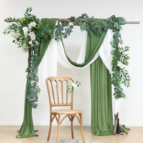 Mizii 2 Strands Artificial Vines Eucalyptus Garland 79" Fake Vine with Silk Green Leaves Faux Hanging Plants Greenery Decorations for Bedroom Table Centerpieces Party Wedding Room Decor (Eucalyptus) - Image 5
