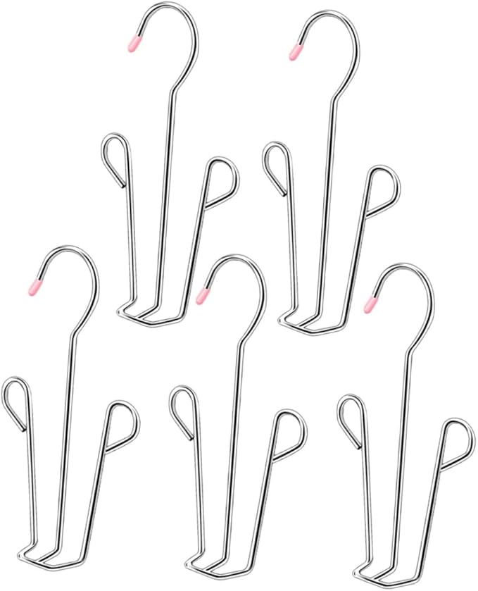 MAGICLULU Shoes Hanger Drying Rack with 5 Connectable U-shaped Hooks for Household Slippers Organizer Wall-mounted Hanging Shoe Drying Rack for Balcony and Closet Random Random Color