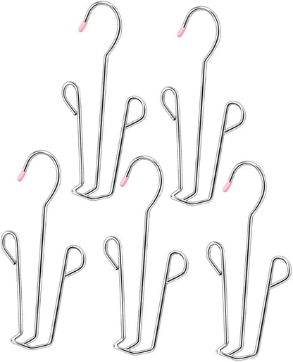 MAGICLULU Shoes Hanger Drying Rack with 5 Connectable U-shaped Hooks for Household Slippers Organizer Wall-mounted Hanging Shoe Drying Rack for Balcony and Closet Random Random Color