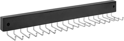 Tie Rack Wall Mounted, Tie, Belt and Scarf Hanger 20 Hook, Tie and Belt Organizer