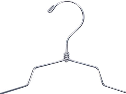 NAHANCO Metal Shirt Hanger, 16" Chrome-Plated, Standard Hook (Pack of 100)