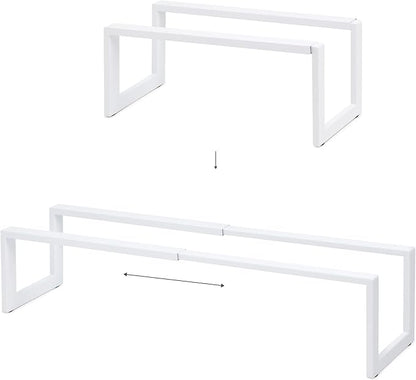 QUALIAZERO 2-Tier Expandable Shoe Rack – Durable Organizer Shelf for Entryways, Bedrooms, Bathrooms, and Laundry Rooms (GLACIER WHITE, 1 PACK)