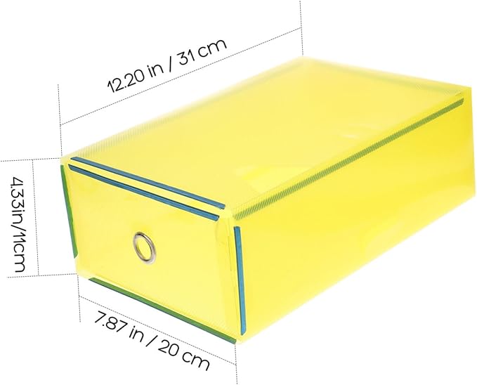 Plastic Drawer Shoes Storage Boxes 5 Pack Shoe Organizer Stackable Pull-out