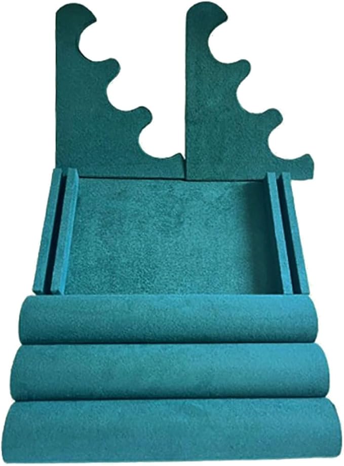 Flannelette Bracelet Display Stand,Jewelry Bracelet Necklace Rack Display Holder (green)