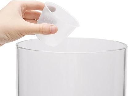 Rice Dispenser Glass, Rice Storage Container, Flour and Cereal Container with Airtight Lid and Stand, Glass Food Storge Container for Kitchen Organization and Pantry Store (8L)