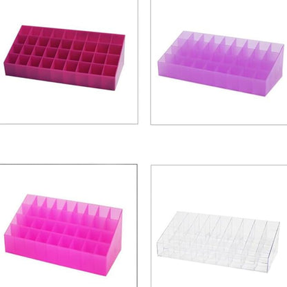Cabilock 2pcs Slots Lipstick Organizer Makeup Storage Box for Lipsticks Jewelry and Cosmetics Desktop Holder for Home and Beauty Shop