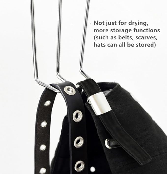 Leoyoubei 10 Pack Stainless Steel Shoes Hanger Drying Rack for Dehumidifying Hanging Leather Shoes,Double Hook Design Drying Shelf Storage Organizer,Closet Organizer Storage