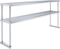 72" x 14" NSF Stainless Steel Double Overshelf | 18-Gauge Heavy-Duty | Includes Brackets