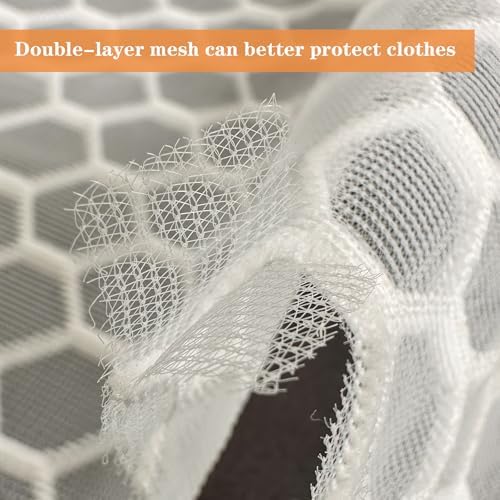 6Pcs Durable Honeycomb Mesh Laundry Bags for Delicates (3L 3M) White - Image 5