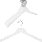 Premium Wooden Top Hangers, Heavy Duty Solid Wood Suit Hangers with 360° Swivel Hook & Anti-Slip Notches, Durable Clothes Hangers for Jackets, Coats, Shirts & Dresses(White/12-Pack)
