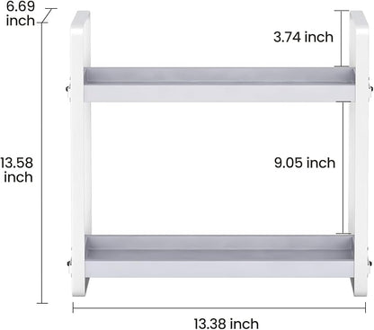 HNRLOY Bathroom Counter Organizer,Bathroom Countertop Organizer,Counter Shelf,Countertop Storage,Organization and Storage,Makeup Shelf,Sink Caddy(Grey 2 Tier)
