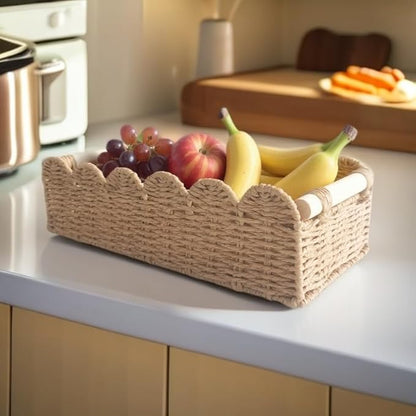 Toilet Paper Storage Basket for the Top of the Toilet Tank – A Decorative and Functional Organizer Toilet Basket Tank Topper, Ideal for Bathrooms, Living Rooms, or Bedroom Countertops