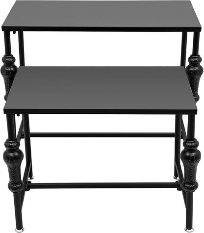 Industrial Retail Display Tables, 2PCS Modern Standing Clothing Shoes Display Rack Boutique Display Table Storage Shelves Retro Unit Storage Shelves Store Display for Retail Store Hotel Office