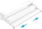 Expandable Spice Rack Storage organizer with 3-Tier step shelf cabinet,seasoning racks organizion.Great for Kitchen countertop shelves,Pantry and more(1Pack/White)
