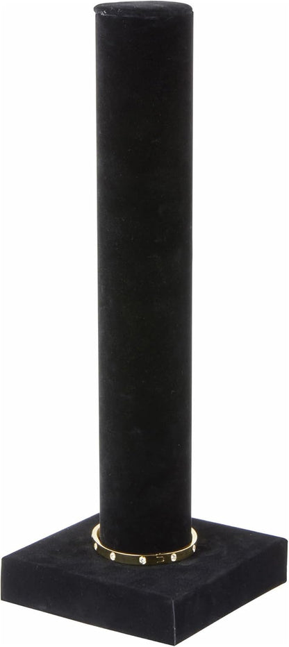 Plymor Black Velvet Vertical Bracelet Display Stand, 4.625" W x 13" H (Pack of 2)