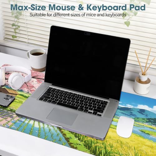 Desk Mat 31.5x15.7 Inch for Office - Extra Large Mouse Pad, Lake - Image 6