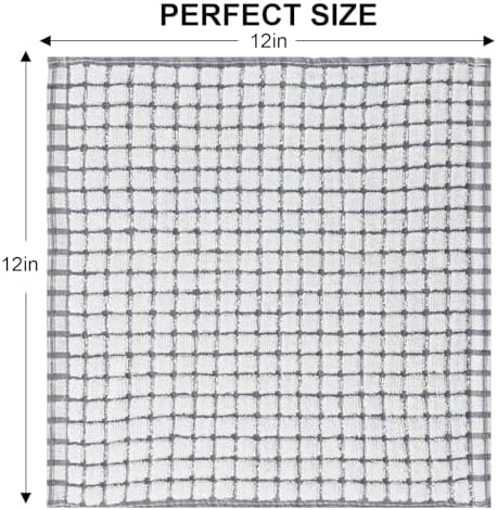 Kitinjoy Cotton 12 Pack Terry Kitchen Dish Cloths, Mix Color - Image 3