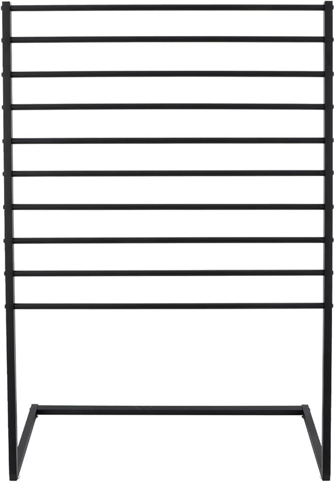 Scarf Display Stand, 10 Tier Metal Scarf Holder Organizer, Scarf Hanger Scarf Holder Scarf Organizer Belt Organizer Pants Rack Scarf Rack for Commercial Clothing Retail Store (Black, 100cm)
